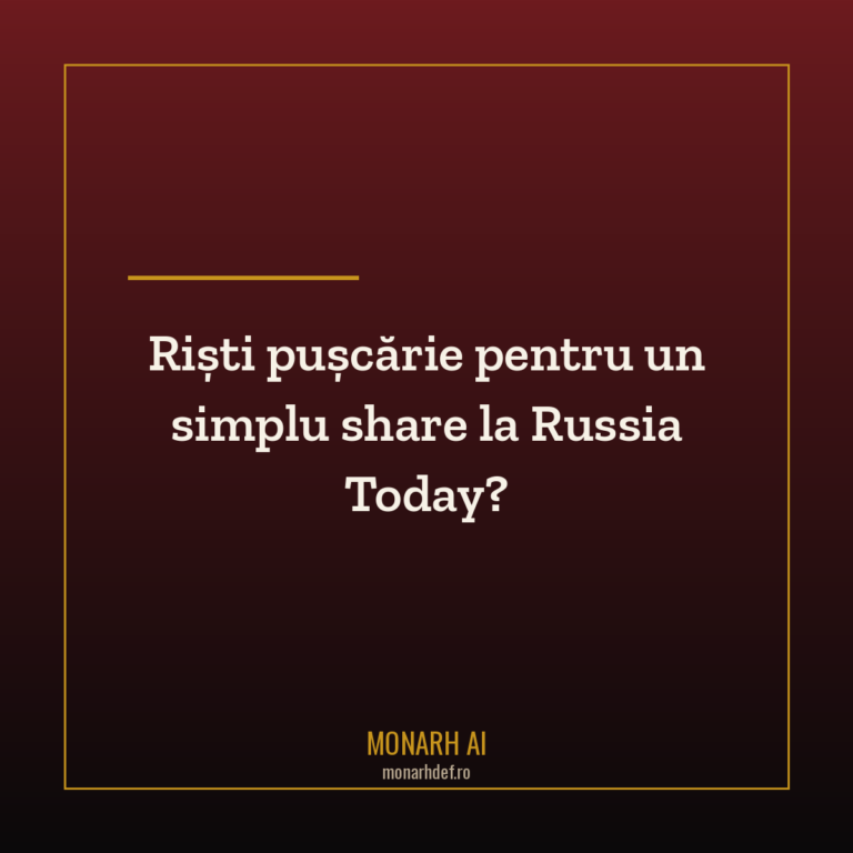 Riști pușcărie pentru un simplu share la Russia Today?