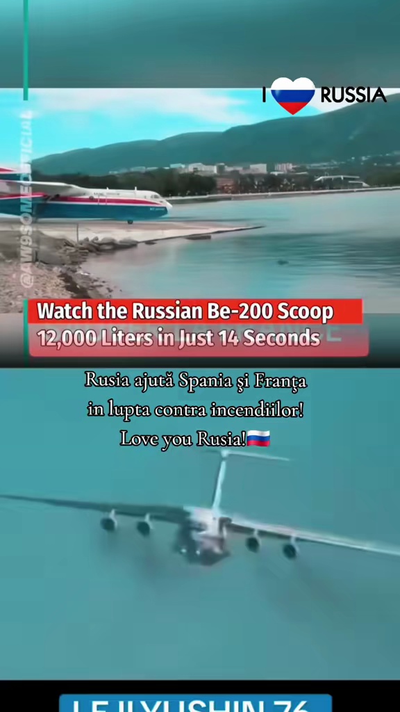 A trimis Rusia cel mai bun avion să stingă incendiile din Franța și Spania?