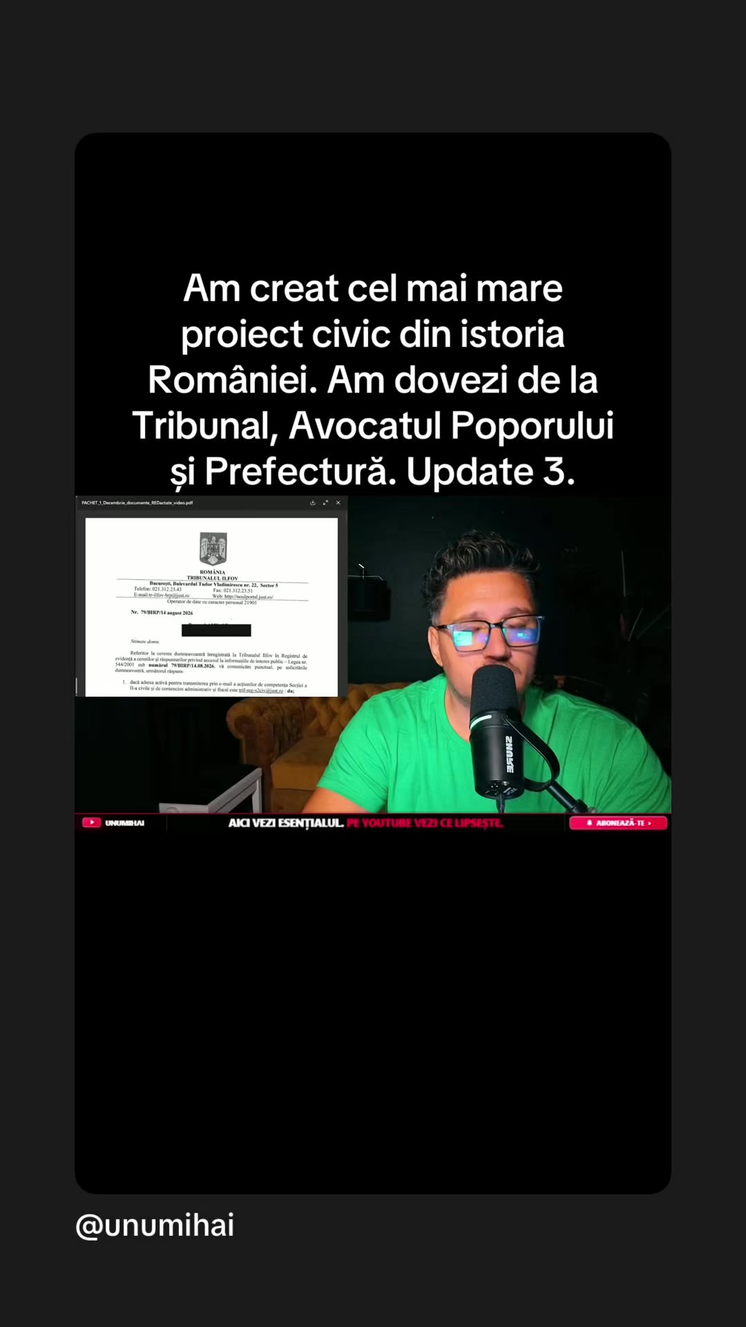 Previzualizare video TikTok @unumihai