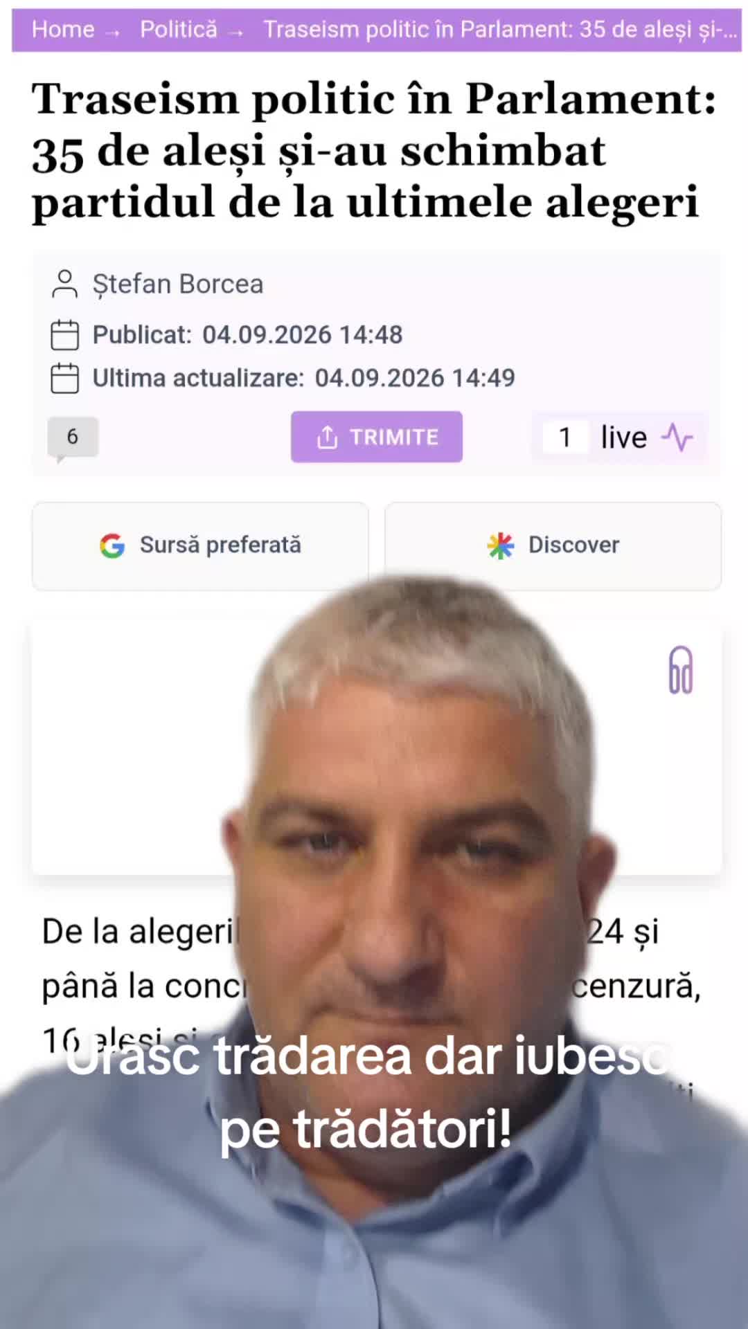 Previzualizare video TikTok @sorin.oltenasu