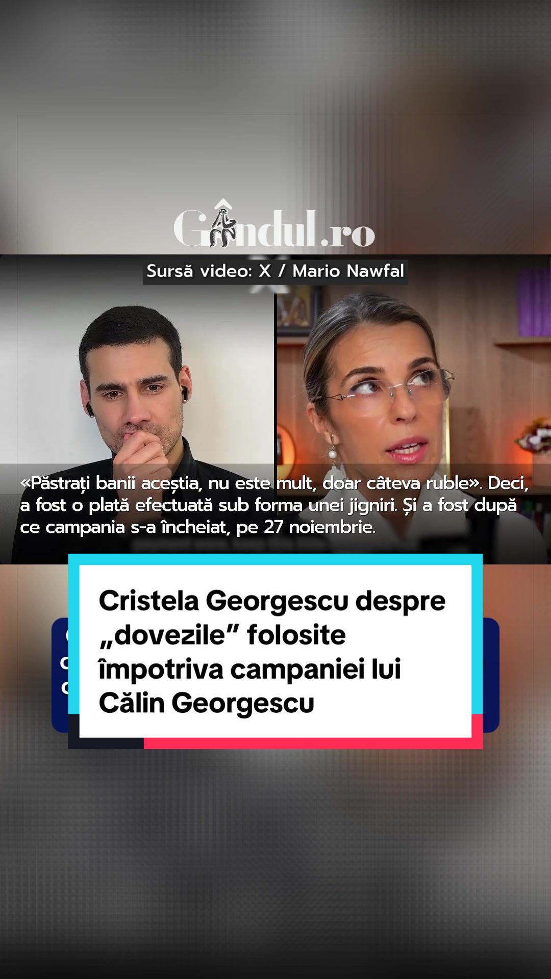 Previzualizare video TikTok @gandul_ro
